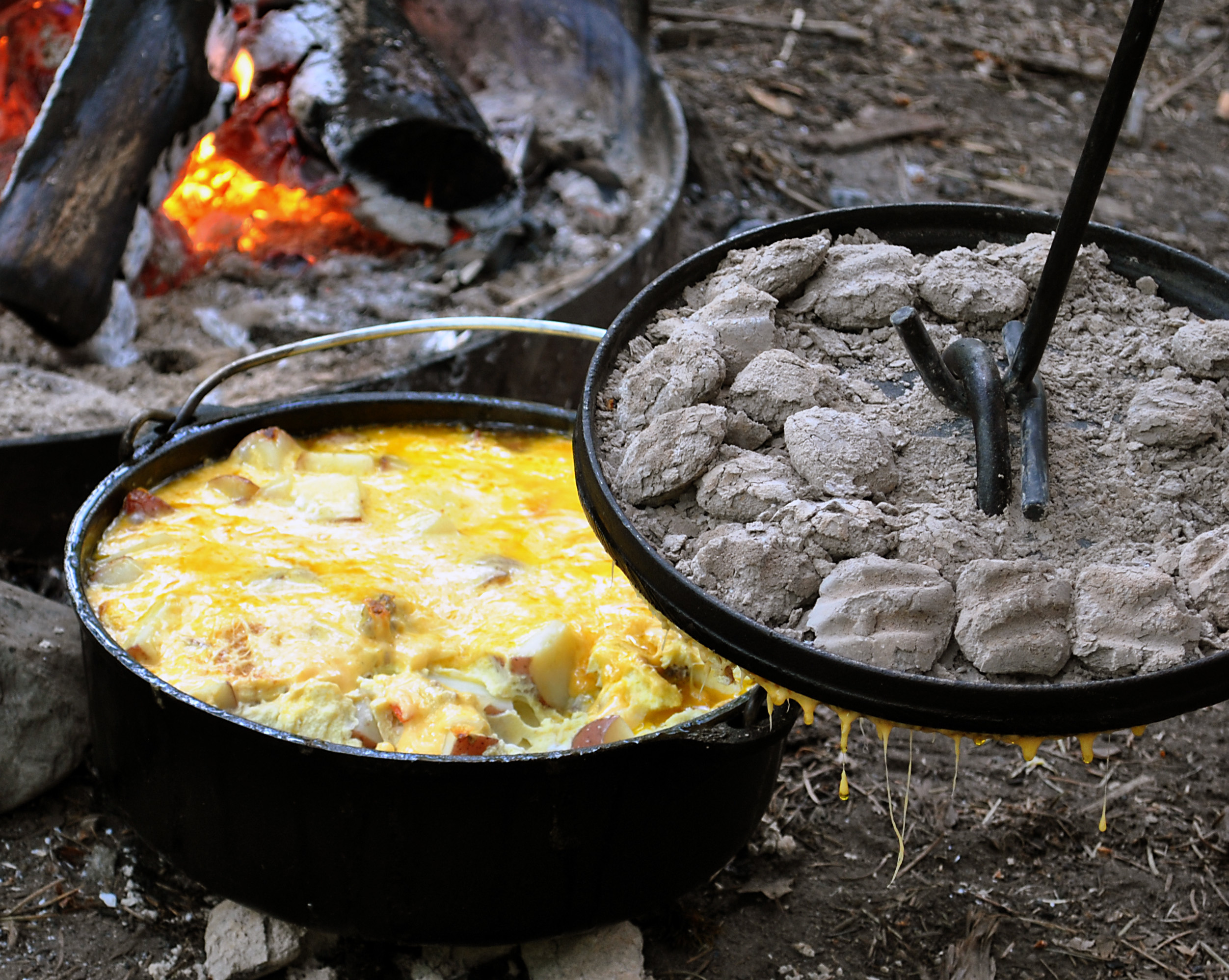 Dutch oven cooking at Louisiana State Parks