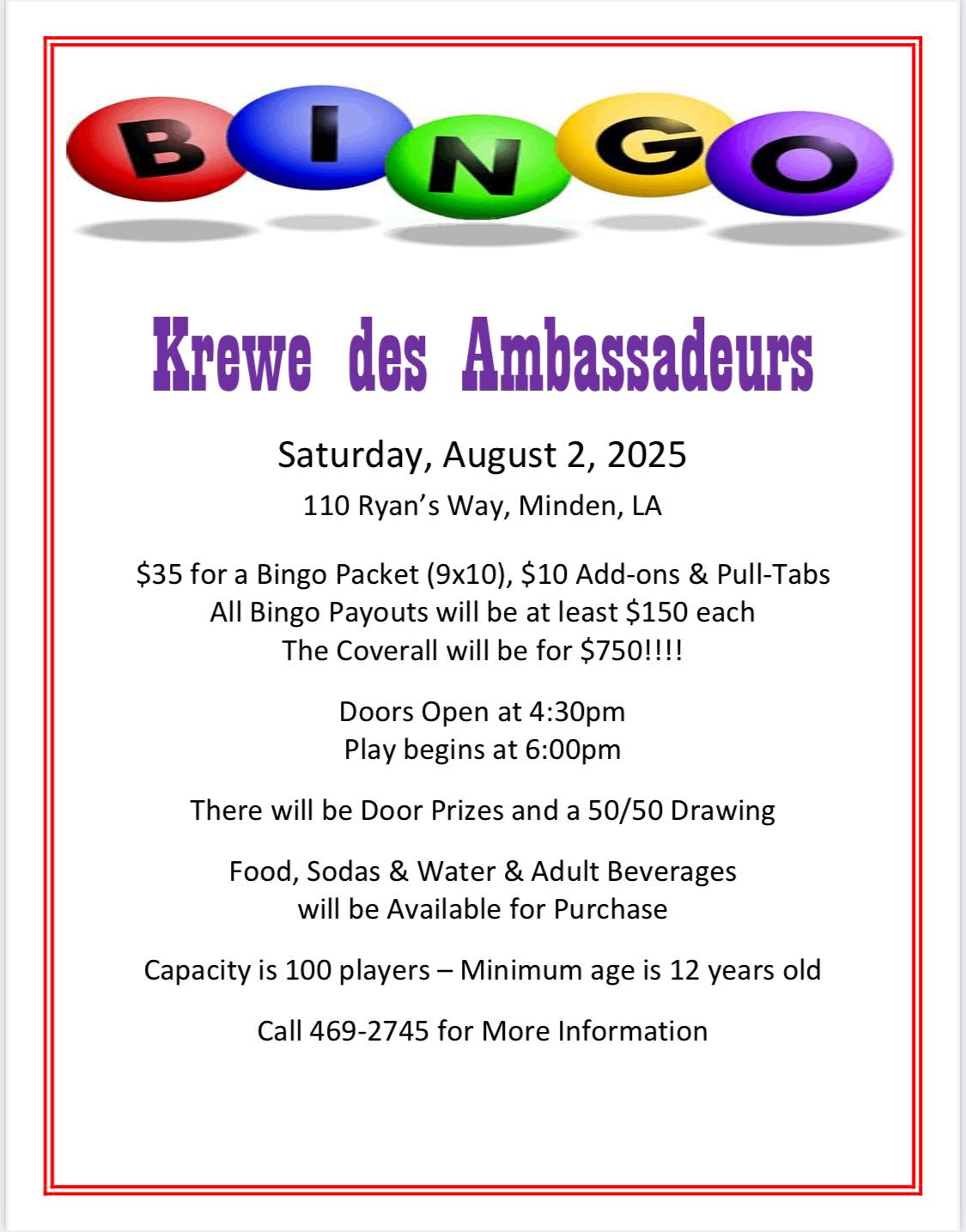Krewe Bingo
